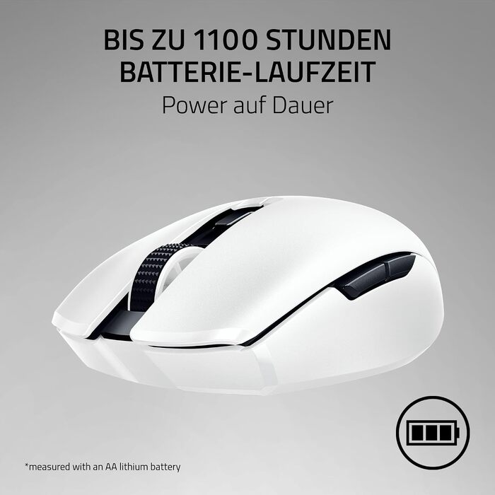 Ігрова бездротова миша Razer Orochi V2 HyperSpeed та Bluetooth, оптичний сенсор 18K DPI, 60 г, біла