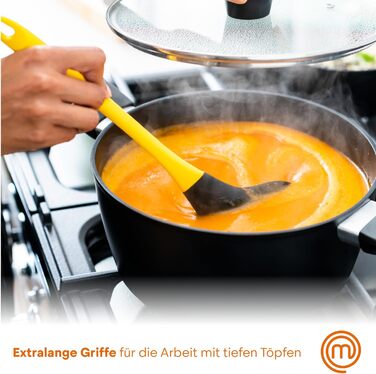 Набір кухонних аксесуарів Masterchef з підставкою: антипригарний, стійкий до подряпин та високих температур, ложки і лопатки для готування та випічки