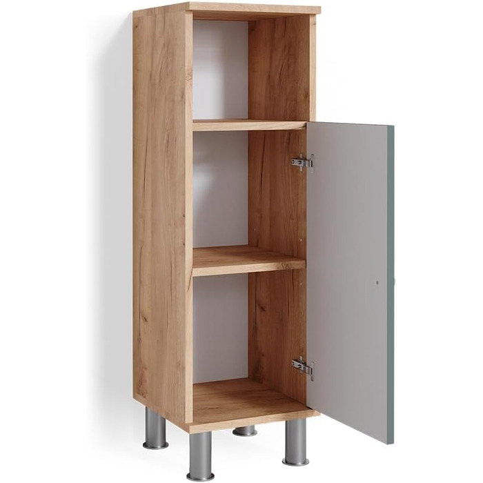 Шафа для ванної Vicco Fynn, середня, зелена/дуб золота, 30x95x30 см
