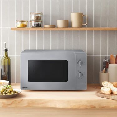 Мікрохвильова піч Panasonic NN-ST21QWEPG 20л, 800 Вт, срібляста - розморожування, 11 програм, LED-дисплей