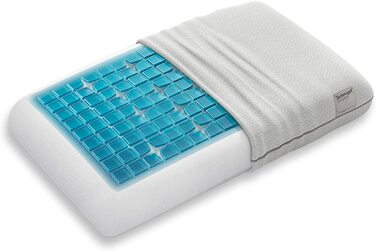 Ортопедична подушка Technogel Deluxe для підтримки шиї – гелеве сертифіковане безпечне подушка для спини та бокового сну з наволочкою, 66x40x11 см