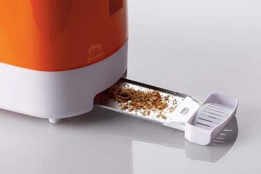 Тостер Ariete 159 Toasttime, 2 скибки, 700 Вт, 9 режимів, біло-оранжевий