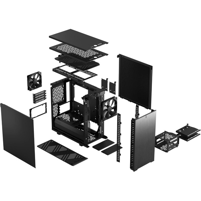 Корпус Fractal Design Define 7 Mini Black, алюміній/сталь, безшумний, Micro ATX, міні-тауер
