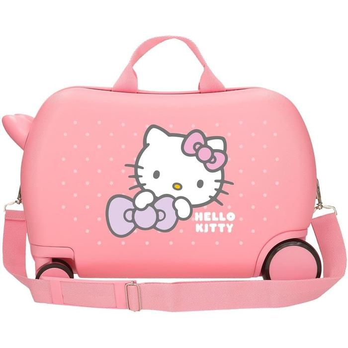 Дитяча валіза Hello Kitty My Favourite Bow, ABS, 4 подвійні колеса, рожевий