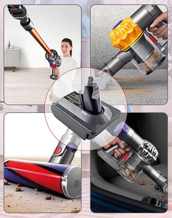 Адаптер URUN MT18V6 для акумулятора Makita 18V до пилососа Dyson V6, сумісний з Animal+, Fluffy, DC62, DC58, DC59, DC61, SV06, тільки адаптер