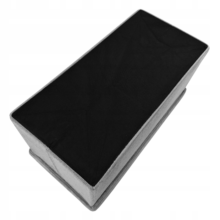 Пуф оббитий з відділенням для зберігання, велюр Lampas Duo 60x30 см, сірий, 2в1