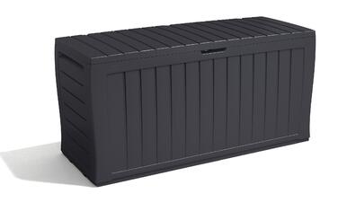 Скриня для зберігання Keter Marvel Plus 270л, сіра, водонепроникна, з сидінням, для саду, тераси, балкону
