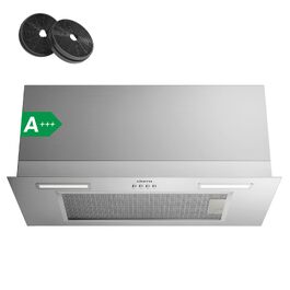Вбудована витяжка CIARRA CBCB6926A A+++ 60 см, продуктивність 704 м³/год, LED-підсвітка, режим рециркуляції та відведення, нержавіюча сталь, срібляста