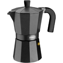 Італійська кавоварка Monix Vitro Noir, алюмінієва, на 6 чашок