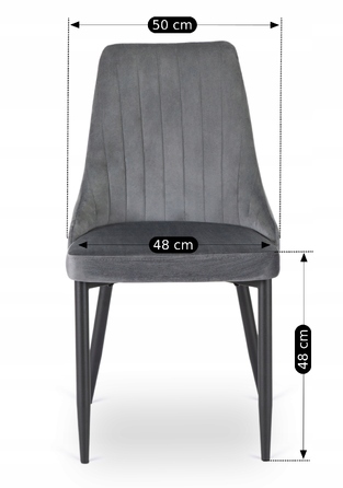 Стілець Mebel Elite, велюр, сірий, 1 шт.