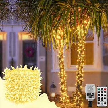Гірлянда 100 м 800 LED для вулиці та дому, водонепроникна, 8 режимів, з пультом, таймером, для Хелловіну та Різдва