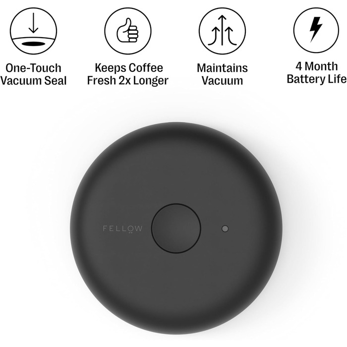 Fellow Atmos: Вакуумний контейнер для кави та продуктів – 0.7 л, матовий чорний