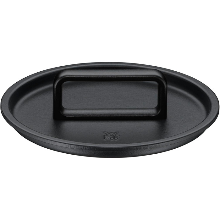 Жаровня WMF Flavour 22 см, чавунна, для індукції, емальована, чорна, з кришкою з конденсаційними виступами, сучасний дизайн