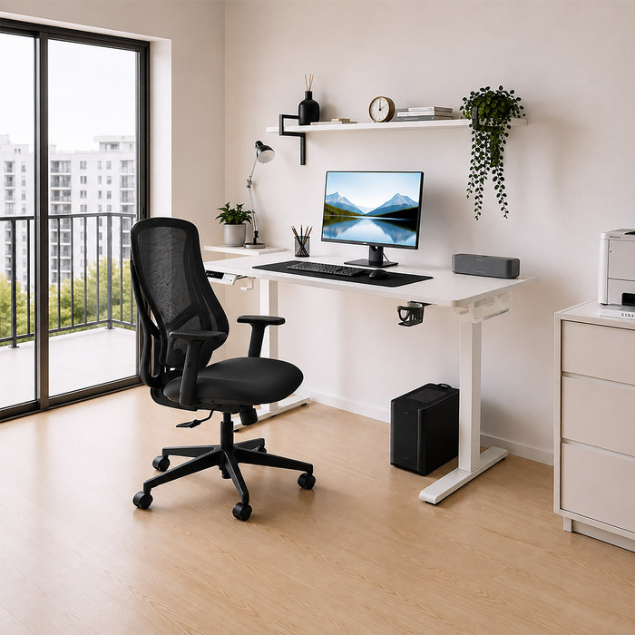 Крісло Mealux Flow Lite Fabric Black (арт. HF-B20 F/B)