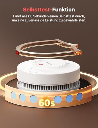 X-Sense Покращений димовий сповіщувач з батареєю на 10 років, фотоелектричний сенсор, сертифікований EN14604, SD2J0AX, набір 10 шт. Білий