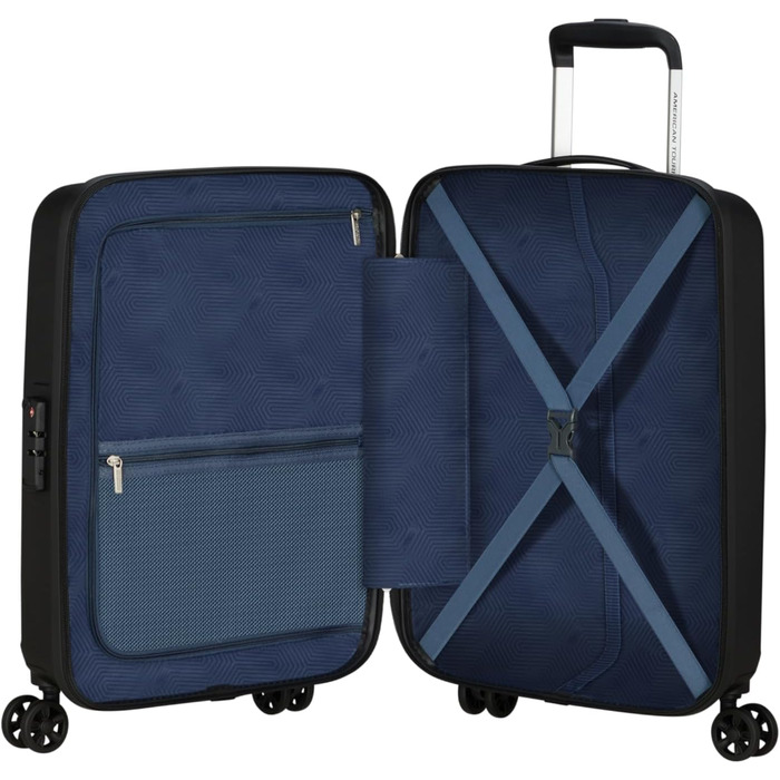 Валіза American Tourister Ellipso, спінер, 55 см, 32 л, чорна, ручна поклажа