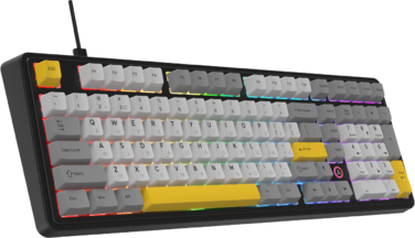 Дротова магнітна клавіатура Ajazz AK980 MAX Magnetic switches Black Grey Yellow (AK980-MAX-M-BGY)