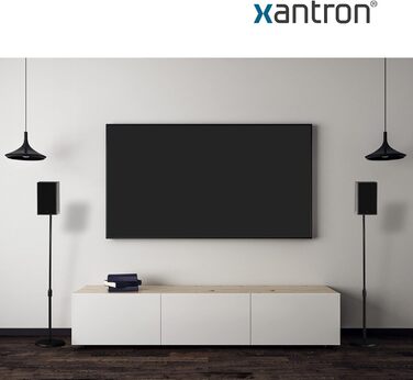 Набір універсальних підставок для колонок Xantron (2 шт.), регульована висота до 103 см, протиковзні стійки з прихованим кабелем та адаптерами, ECO-SS05