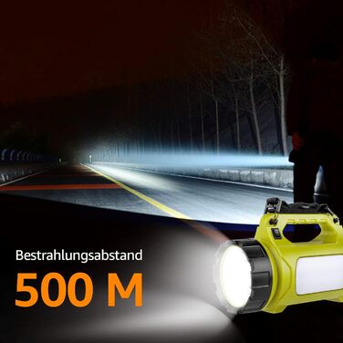 Потужний LED ручний ліхтар LE, акумуляторний, 1000 люмен, CREE, з Powerbank, 3 режими, USB, для кемпінгу та надзвичайних ситуацій