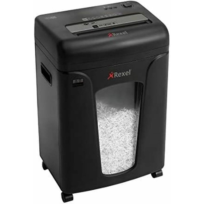 Rexel REM820 шредер для документів, мікроріз, ручний привід, 21л контейнер, 8 аркушів, чорний