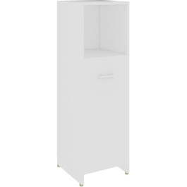 Шафа для ванної vidaXL, 3 відділення, 1 дверцята, білий, 30x30x95 см, ДСП