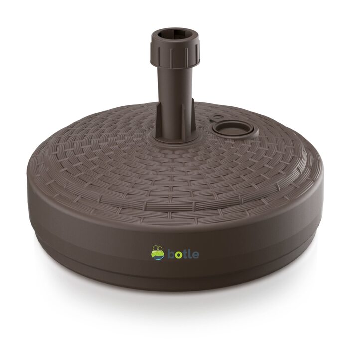 Підставка для парасольки садової Umbra Rattan кругла, пластикова, для тераси, пляжу - наповнювана (пісок/вода/гравій)