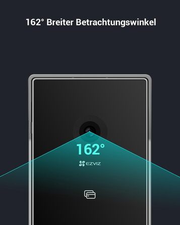 Відеодомофон EZVIZ HP7 2K з камерою, 7'' сенсорний екран, розпізнавання людей, двосторонній аудіозв'язок, Wi-Fi 2.4/5 ГГц, підтримка відкриття дверей