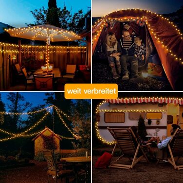 Світлодіодна гірлянда Ollny для вулиці 100м, 1000 LED, теплий білий колір, з пультом керування та таймером