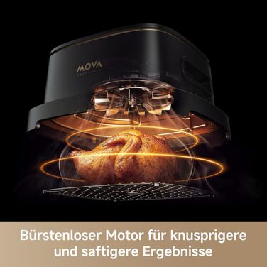Аерофритюрниця Mova AeroChef AF20 Pro, 9 л, дві зони приготування, SyncFinish, 2700 Вт, діапазон 40-230 °C, конвекційний підігрів
