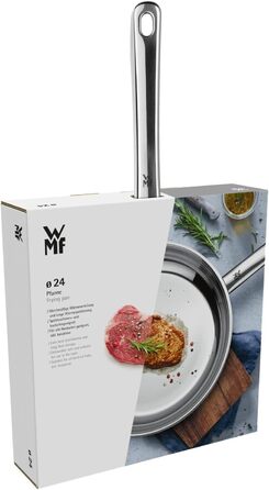 Сковорода WMF Profi 24 см з нержавіючої сталі для індукції, без покриття, жаростійка, Cromargan