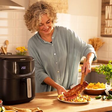 Аерофритюрниця Cecotec Cecofry Absolute 7600 7,6 л, 2000 Вт, цифрова, компактна, технологія PerfectCook, регулювання температури і часу, сенсорна панель, 8 режимів