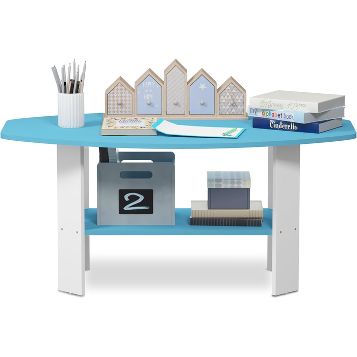 Журнальний стіл Furinno Simple Design, дерево, світло-блакитний, 54.6x90.2x41.3 см