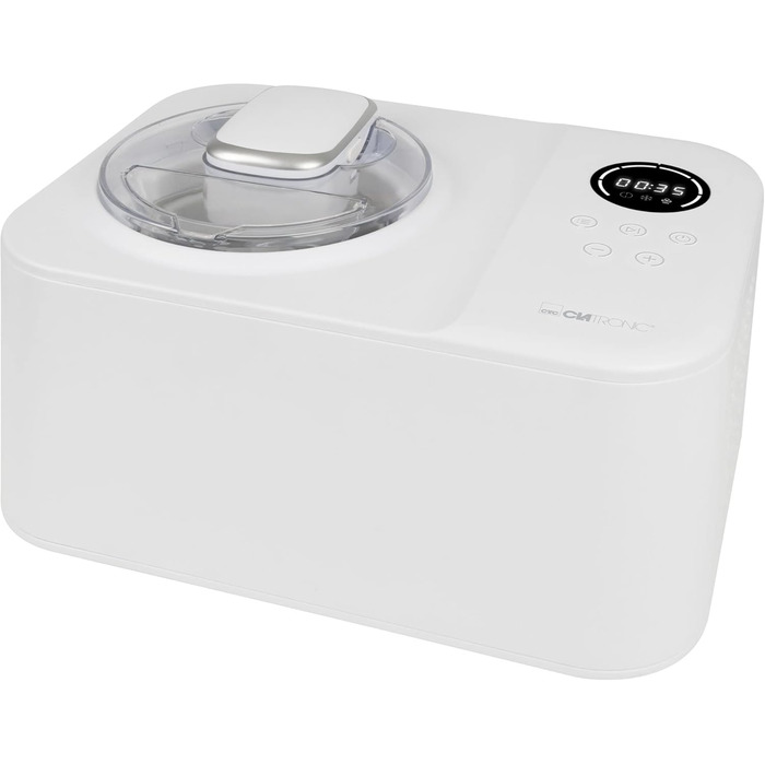 Морозивниця з компресором Clatronic ICM 3784, автоматична, 1,2 л, для морозива, сорбету, фрозен-йогурту, таймер, 110 Вт