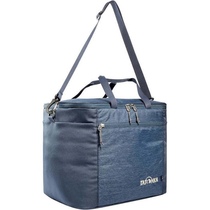 Термосумка Tatonka Cooler Bag L 25 л, ізотермічна, для зберігання продуктів, з внутрішньою кишенею для акумуляторів холоду, ручками та знімним плечовим ременем, 37x27x30 см, синя