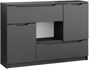 Комод Vicco Ruben антрацитовий 120x84 см, 2 шухляди