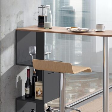 Барна стійка Vicco Vincent, антрацит/дуб золотий, 113x40 см, без барних стільців