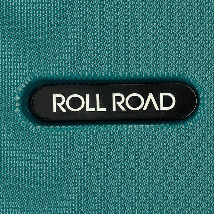 Чемодани Roll Road Flex з ABS-пластику, кодовий замок, 4 колеса, ручна поклажа (набір 2 шт., зелений)