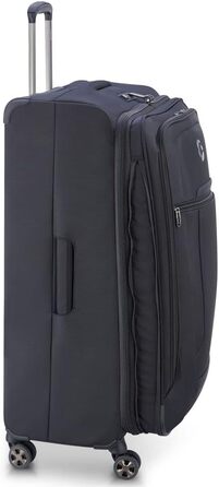 Велика м’яка валіза DELSEY PARIS Helium DLX 123 л, чорна, розсувна, 83x50x33 см