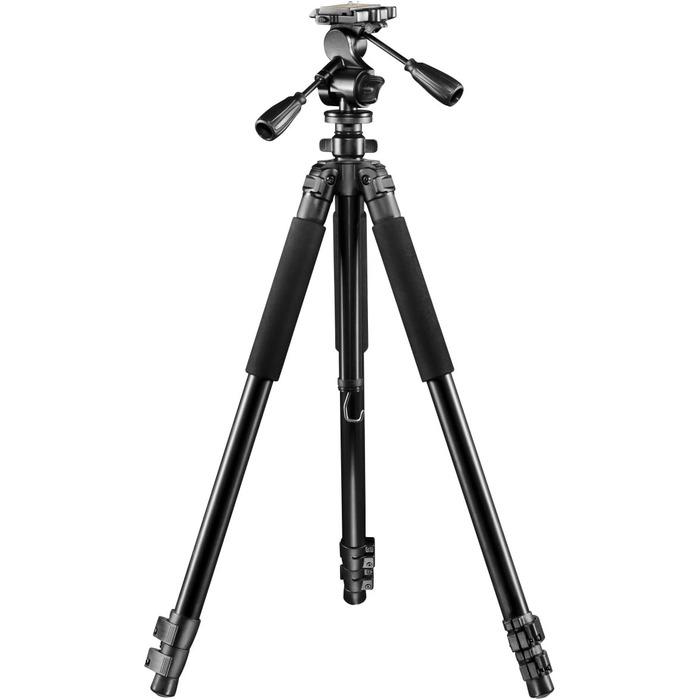 Професійний штатив Walimex Pro FT-665T з 3D-голівкою, надміцний, вантажопідйомність 12 кг, алюмінієвий, 198 см, чорний, з сумкою