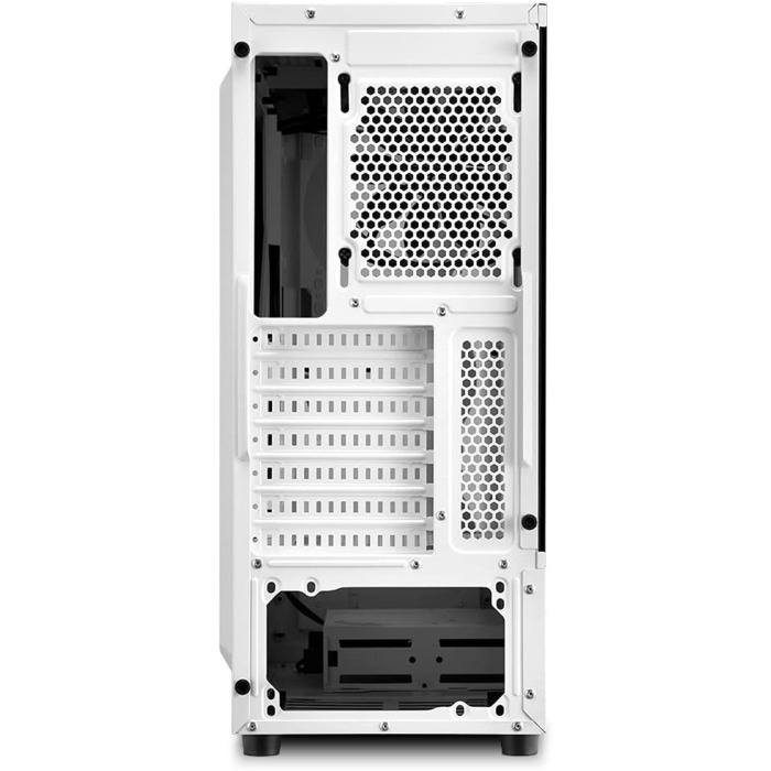 Корпус для ПК Sharkoon RGB Slider білий з підсвіткою, ATX, USB 3.0, скляна панель