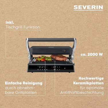 Контактний електрогриль 3-в-1 Severin Kontakt-Grill Sevini Flex, 2000W