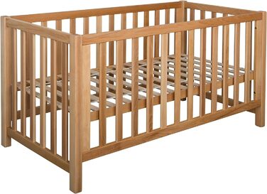 Дитяче ліжечко Betten-ABC Bubema Nils Classic 60x120 см, натуральне масло