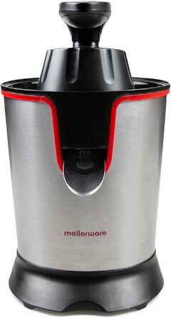 Соковижималка електрична Mellerware Juicy! 300W з системою Anti-Drop, 2 фільтри, для апельсинового соку (червона)