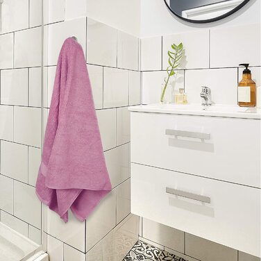 Рушники для ванни Utopia Towels, набір 4 шт, 100% бавовна, 600 г/м², швидковисихаючі, дуже вбираючі, м'які, рожеві, 68.6x137.2 см
