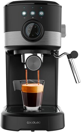 Еспресо-машина Cecotec Compact Power Espresso 20 Retro Green: 1100 Вт, 20 bar, Thermoblock, капучинатор, 1.25 л