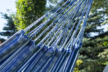 Подвійний гамак з підставкою Potenza Outdoor Pereira, 100% бавовна, 220x140 см, сірий (витримує до 160 кг), стійкий до погодних умов