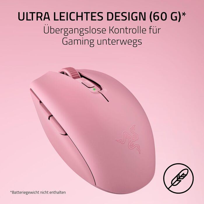 Бездротова ігрова миша Razer Orochi V2 Quartz — HyperSpeed та Bluetooth, оптичний сенсор 18K DPI, вага 60 г, для PC/Mac