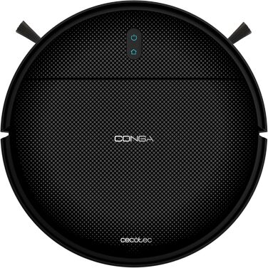 Робот-пилосос Cecotec Conga M10 з гіроскопічною навігацією та керуванням через додаток. Потужність 2000Pa, функція сушіння, 120 хвилин автономної роботи, датчики перешкод та 2 бічні щітки.