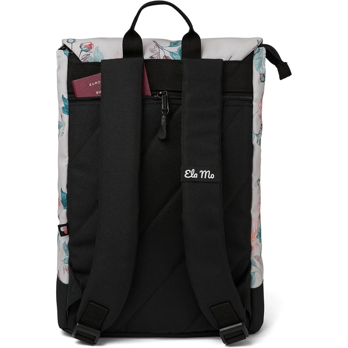 Жіночий рюкзак Ela Mo Daypack для ноутбука — протикрадіжний міський рюкзак для навчання, офісу та бізнесу (Roses For You)