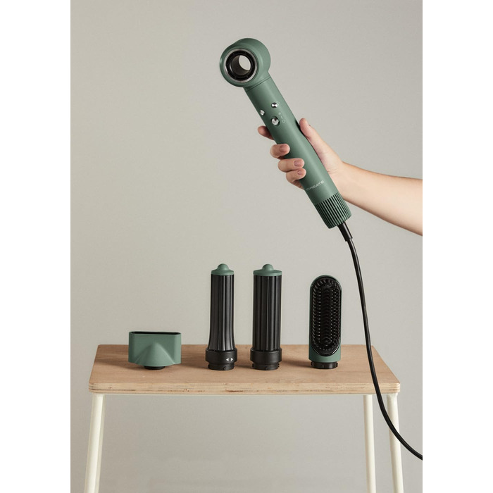 Фен-стайлер CREATE ION STYLER PRO 5-в-1, іонний, 1300 Вт, зелений, DC Brushless мотор, 3 швидкості, 3 температури, холодне повітря, кейс